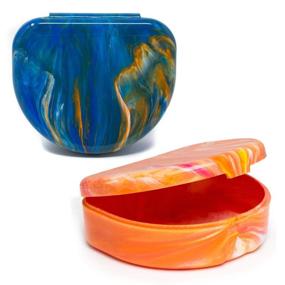 img 4 attached to 🌞 Niah & Company Retainer & Aligner Case Storage Box 2pk (Summer Vibes): Organize with Style!
