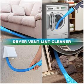 img 3 attached to Sealegend Dryer Vent Cleaner Kit: Powerful Vacuum Hose Attachment Brush for Lint Removal - Ideal Washer and Dryer Vent Cleaning Solution (V1-Blue)