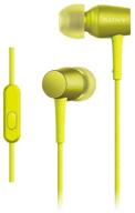 🎧 sony h.ear in-canal type earphone lime yellow mdr-ex750ap / y with high-resolution audio, remote control, and microphone logo