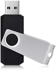 img 3 attached to KEXIN 10 Pack of 64GB USB Flash Drives - Swivel Thumb Drives Memory Sticks - Black, Jump Drives - Bulk Pack 64 GB