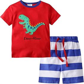 img 4 attached to 🚚 Meeyou Little T Shirt Monster Trucks 2 - Trendy Boys' Clothing Set for Monster Truck Lovers