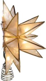 img 1 attached to 🌟 Shine Bright with Kurt S. Adler Gold Sputnik Capiz Treetop - Dazzling Christmas Tree Decoration