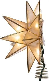 img 2 attached to 🌟 Shine Bright with Kurt S. Adler Gold Sputnik Capiz Treetop - Dazzling Christmas Tree Decoration
