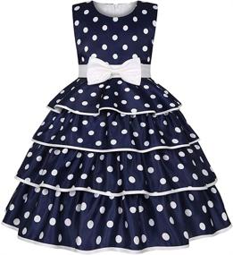 img 4 attached to 👗 Cichic Girls Party Dress Princess Dress for Girls Formal Occasions Elegant Baby Girls Dress Age 0-10 Years