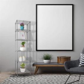 img 3 attached to 🗄️ Steel Storage Rack Adjustable Unit Shelves - 6 Wire Shelving for Laundry, Bathroom, Kitchen, Pantry, and Closet (Silver, 16.6L x 11.6W x 63H)