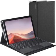 📔 spigen stand folio for surface pro 7 plus/7/6 - charcoal gray case (2021/2019/2018) logo