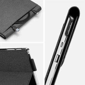 img 2 attached to 📔 Spigen Stand Folio for Surface Pro 7 Plus/7/6 - Charcoal Gray Case (2021/2019/2018)