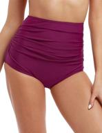 hilor waisted shirred hispter tankini women's clothing for swimsuits & cover ups logo