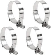 🔩 high-quality stainless steel t-bolt clamps for 3.0'' silicone intercooler hose - pack of 4 pieces logo