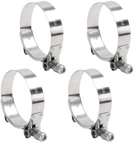 img 4 attached to 🔩 High-Quality Stainless Steel T-Bolt Clamps for 3.0'' Silicone Intercooler Hose - Pack of 4 Pieces