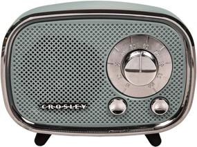 img 1 attached to 🔊 Crosley Rondo CR3039A-TN Турмалиновая ретро-портативная колонка с Bluetooth и встроенной батареей