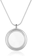 charm photo stainless steel memory floating locket pendant necklace - 28 inch, women, girls, men gift - mcl284 logo