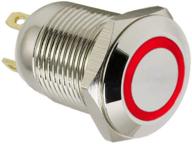 esupport 12mm red led light 2a momentary push button switch stainless waterproof car boat logo