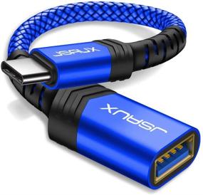 img 4 attached to 🔌 JSAUX USB C to USB Adapter [0.5ft 2 Pack], Type C 3.0 OTG Cable On The Go, Type C Male to USB A Female Adapter Compatible with MacBook Pro 2018 2017, Samsung Galaxy S20 S20+ Ultra S8 S9 Note 10, Blue