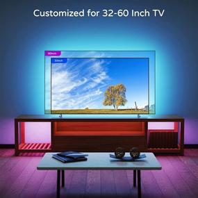 img 3 attached to 📺 32-60 Inch USB LED TV Backlight - Hamlite 8.2Ft LED Strip Lights with Easy-Curve Design, Synchronizes On/Off with TV, 16 Colors Changing Bias Lighting for TV Stand, Soundbar, PC