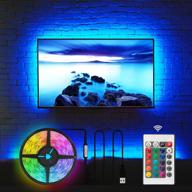 📺 32-60 inch usb led tv backlight - hamlite 8.2ft led strip lights with easy-curve design, synchronizes on/off with tv, 16 colors changing bias lighting for tv stand, soundbar, pc логотип