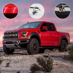 img 1 attached to 🚦 Водонепроницаемая красная линза третьего стоп-сигнала для Ford F-150 2004-2008 и Explorer Sport Trac 2007-2010 - совместима с Lincoln Mark LT.