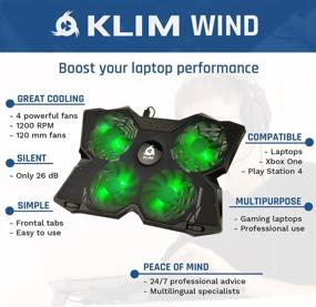 img 3 attached to KLIM Wind Laptop Cooling Pad - Support 11 To 19 Inches Laptops