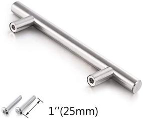 img 2 attached to 🔒 Aimyoo Cabinet Handles - Set of 30 Stainless Steel Hollow Tube T Bar Drawer Pulls Cupboard Knob for Kitchen Furniture Hardware (Length: 6 Inches, Center to Center: 3-3/4 Inches)