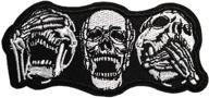 funny skull embroidered patch appliques logo