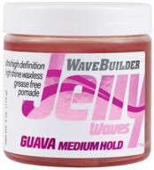 introducing wavebuilder jelly waves guava pomade: a medium hold, grease-free solution for perfect waves! logo