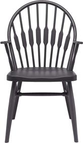 img 3 attached to Набор из 2 пластиковых стульев CangLong из ПП в черном цвете - эргономичная спинка и подлокотники для отдыха, столовой, гостиной и спальни