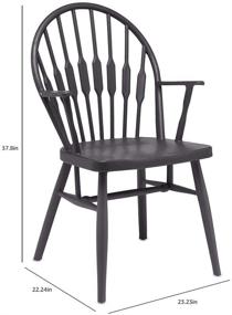 img 1 attached to Набор из 2 пластиковых стульев CangLong из ПП в черном цвете - эргономичная спинка и подлокотники для отдыха, столовой, гостиной и спальни