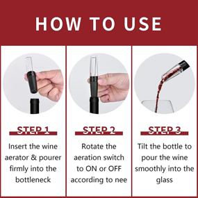 img 1 attached to 🍷 Eythyfy Wine Aerator Pourer - Premium Wine Diffuser Aerating Pourer and Decanter Spout with On/Off Switch