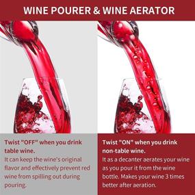 img 2 attached to 🍷 Eythyfy Wine Aerator Pourer - Premium Wine Diffuser Aerating Pourer and Decanter Spout with On/Off Switch