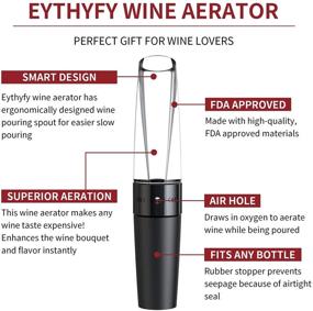 img 3 attached to 🍷 Eythyfy Wine Aerator Pourer - Premium Wine Diffuser Aerating Pourer and Decanter Spout with On/Off Switch