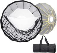 📸 nicefoto 70cm portable parabolic softbox for portraits - quick set-up, deep design with honeycomb grid strip, double soft cloth, and carry bag logo