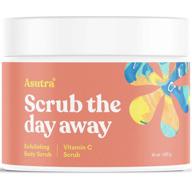 🥥 asutra dead sea salt body scrub exfoliator (vitamin c), 16 oz - ultra hydrating, gentle, moisturizing - coconut, sweet orange, grapefruit, lemon essential oils logo