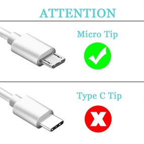 img 3 attached to 🔌 White Micro Wall Charger with 5Ft Charging Cable Cord for Samsung Galaxy Tab A 10.1 (2016), 8.0, 7.0, 9.7, Tab E, S2, Tab 4, 3, SM-T580/550/530/387/585/290/295 Tablets