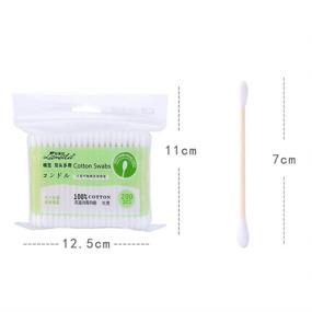 img 2 attached to 👂 AYFA Makeup Remover Cleaning Ear Bamboo Stick Cotton Swabs Buds - 200ct Pack of 12 (2400pcs Total)