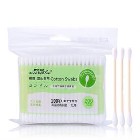 img 4 attached to 👂 AYFA Makeup Remover Cleaning Ear Bamboo Stick Cotton Swabs Buds - 200ct Pack of 12 (2400pcs Total)