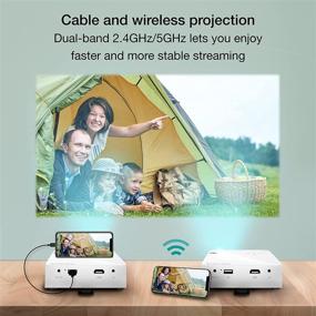 img 2 attached to 📽️ EZCast Beam J2 Portable Projector: Compact & Lightweight, High Brightness DLP Projector for Travel - Wi-Fi, Battery Powered, 1080P Support