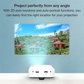 img 1 attached to 📽️ EZCast Beam J2 Portable Projector: Compact & Lightweight, High Brightness DLP Projector for Travel - Wi-Fi, Battery Powered, 1080P Support