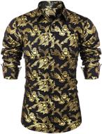 coofandy luxury design shirts floral logo