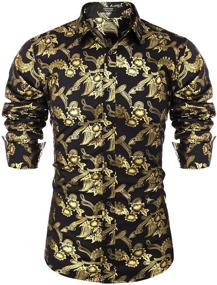 img 4 attached to COOFANDY Luxury Design Shirts Floral