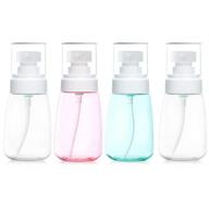 🚿 bpa-free refillable plastic pump bottles, 2 oz travel size containers for lotion, liquid soap, baby shower, essential oil blends, and more toiletries - leakproof logo