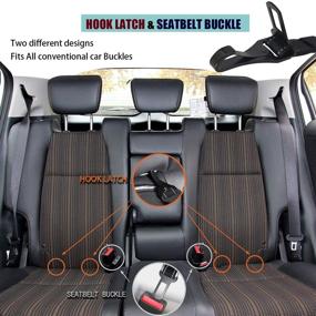 img 2 attached to 🐶 TEAYPET Dog Car Seat Belt: Secure Pet Safety Belt for Travel & Daily Use with Adjustable Harness & Swivel Carabiner