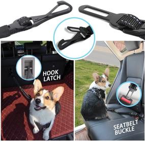 img 1 attached to 🐶 TEAYPET Dog Car Seat Belt: Secure Pet Safety Belt for Travel & Daily Use with Adjustable Harness & Swivel Carabiner