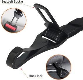 img 3 attached to 🐶 TEAYPET Dog Car Seat Belt: Secure Pet Safety Belt for Travel & Daily Use with Adjustable Harness & Swivel Carabiner