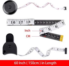 img 3 attached to 📏 5 Pack Body Measuring Tape 60 inch (150cm), 3 Styles with Lock Pin and Push Button Retract, for Sewing and Body Measurements