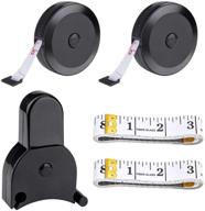 📏 5 pack body measuring tape 60 inch (150cm), 3 styles with lock pin and push button retract, for sewing and body measurements logo