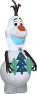 🎄 disney gemmy 4ft airblown inflatable olaf christmas tree holder logo