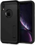 📱 spigen tough armor iphone xr case 6.1 inch - black [military grade] - enhanced seo logo