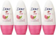 🌿 dove go fresh pomegranate & lemon verbena antiperspirant deodorant roll-on - 1.7 oz / 50 ml (pack of 4) logo