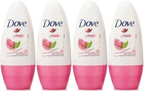 img 1 attached to 🌿 Dove Go Fresh Pomegranate & Lemon Verbena Antiperspirant Deodorant Roll-On - 1.7 Oz / 50 Ml (Pack of 4)