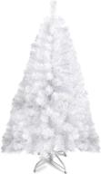 🎄 prextex 4 feet white christmas tree - 320 tips, full bodied premium hinged canadian fir artificial christmas tree in white, lightweight and easy to assemble with metal stand логотип